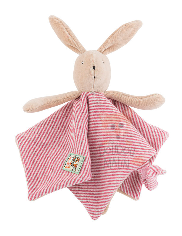  grande famille baby comforter sylvain rabbit red beige 